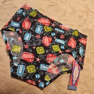 Colorful Gems & Crystals Print Shorts